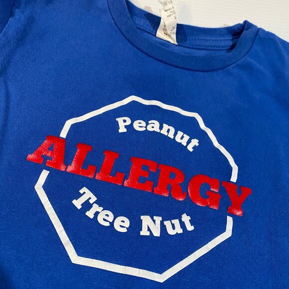 size 4/4T child/kids Peanut Tree Nut Allergy alert tee t-shirt lot of 3 boys/gir - Picture 7 of 8